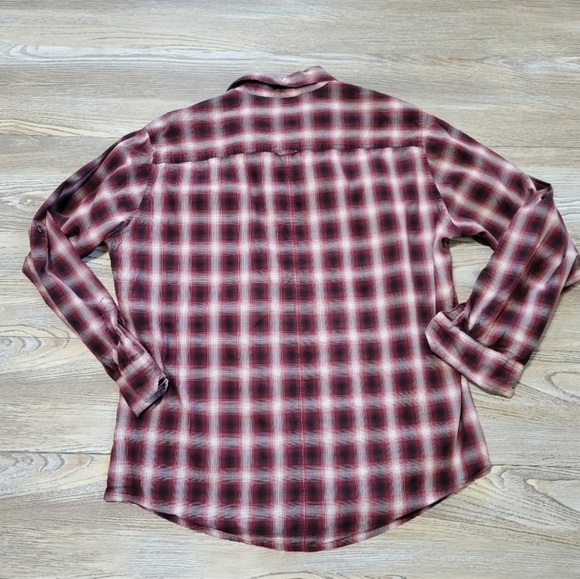 J. Ferrar Long sleeve button up shirt Mens Size XL Plaid red - Picture 6 of 7